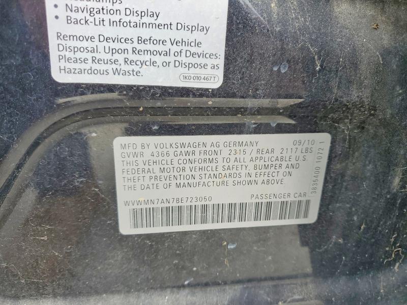 79028495 :رقم المزاد ، WVWMN7AN7BE723050 vin ، 2011 Volkswagen Cc مزاد بيع