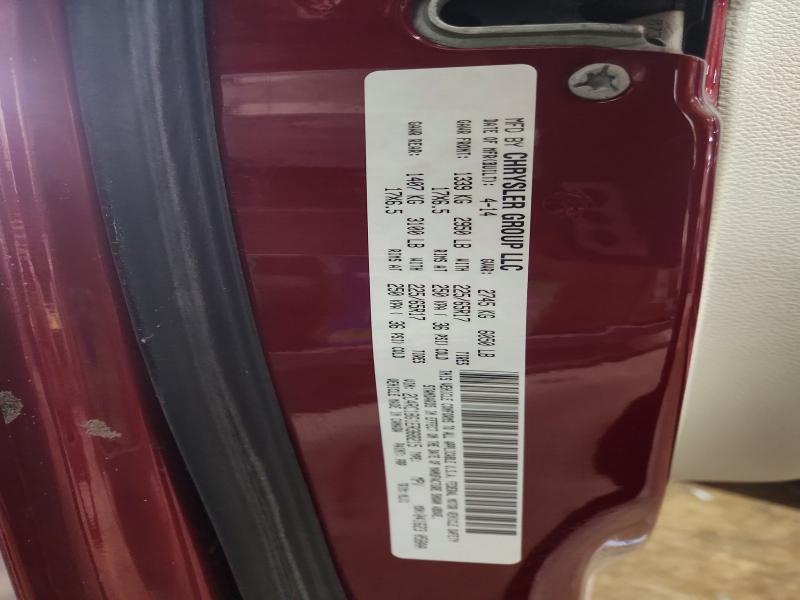 75987545 :رقم المزاد ، 2C4RC1BG1ER368215 vin ، 2014 Chrysler Town & Country مزاد بيع