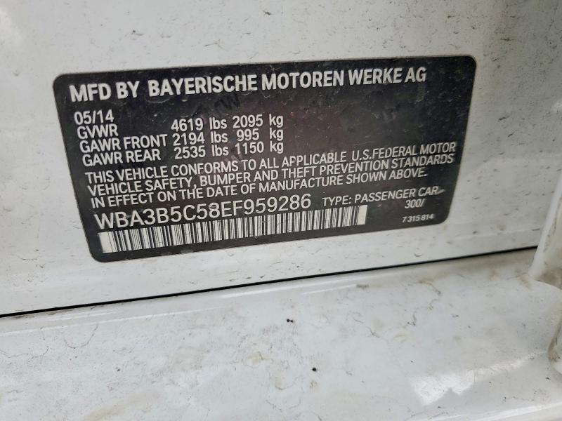 2014 Bmw 328 მანქანა იყიდება აუქციონზე, vin: WBA3B5C58EF959286, აუქციონის ნომერი: 77955365