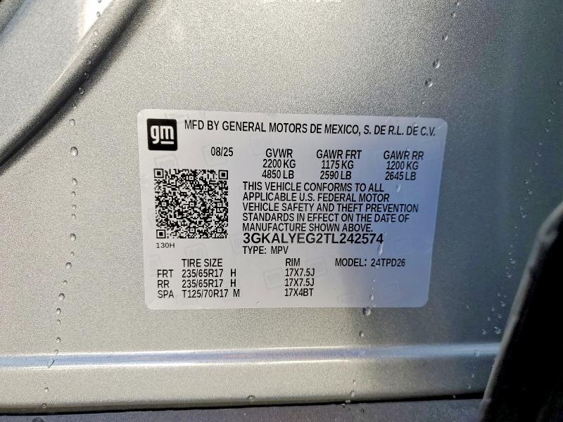2026 Gmc Terrain მანქანა იყიდება აუქციონზე, vin: 3GKALYEG2TL242574, აუქციონის ნომერი: 78078065