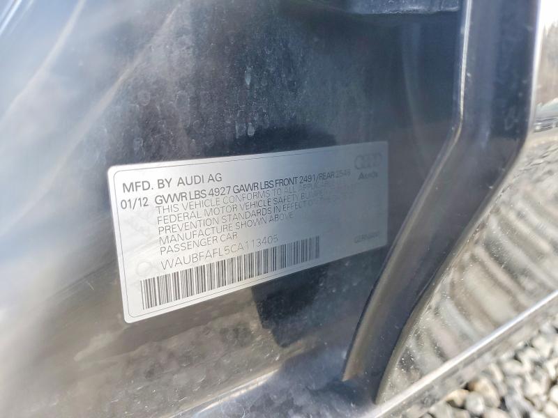 Продажа на аукционе авто 2012 Audi A4, vin: WAUBFAFL5CA113405, номер лота: 76290225