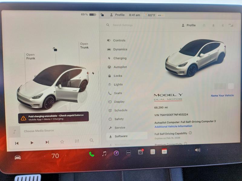 76845375 :رقم المزاد ، 7SAYGDEF7NF453224 vin ، 2022 Tesla Model Y مزاد بيع