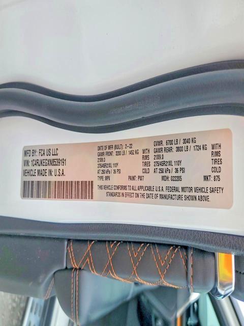Aukcja sprzedaży 2022 Jeep Grand Cherokee, vin: 1C4RJKEGXN8539191, numer aukcji: 78875945