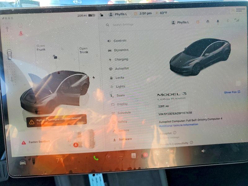 Aukcja sprzedaży 2025 Tesla Model 3, vin: 5YJ3E1EA2SF057438, numer aukcji: 78639905