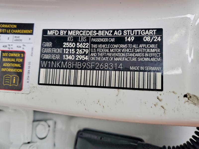 Aukcja sprzedaży 2025 Mercedes-benz Glc, vin: W1NKM8HB9SF268314, numer aukcji: 75915545