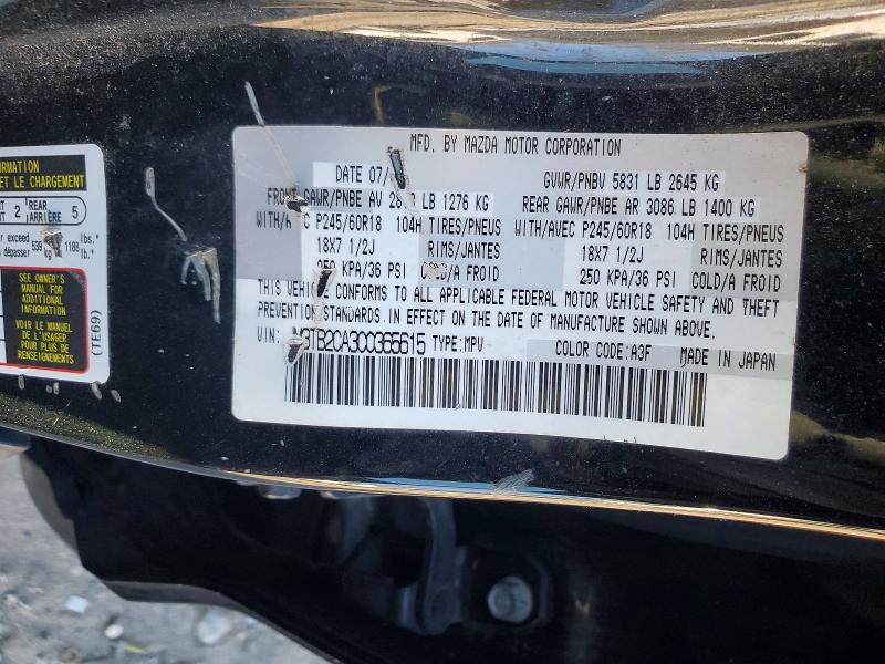 Продаж на аукціоні авто 2012 Mazda Cx-9, vin: JM3TB2CA3C0365615, номер лоту: 75021535