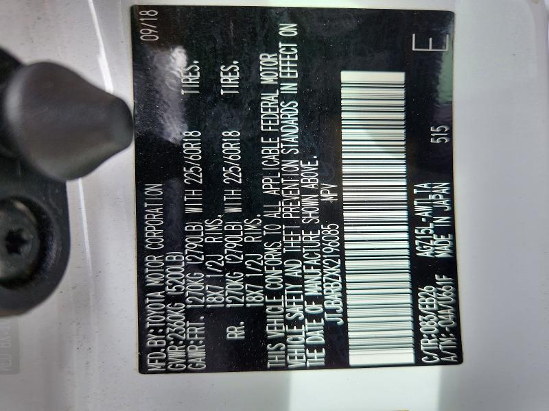Aukcja sprzedaży 2019 Lexus Nx 300 Bas, vin: JTJBARBZXK2196085, numer aukcji: 77226655