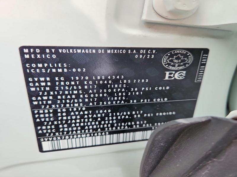 75532525 :رقم المزاد ، 3VVSX7B28RM014543 vin ، 2024 Volkswagen Taos مزاد بيع