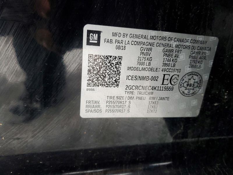 Aukcja sprzedaży 2019 Chevrolet Silverado Ld, vin: 2GCRCNEC4K1115559, numer aukcji: 78122125