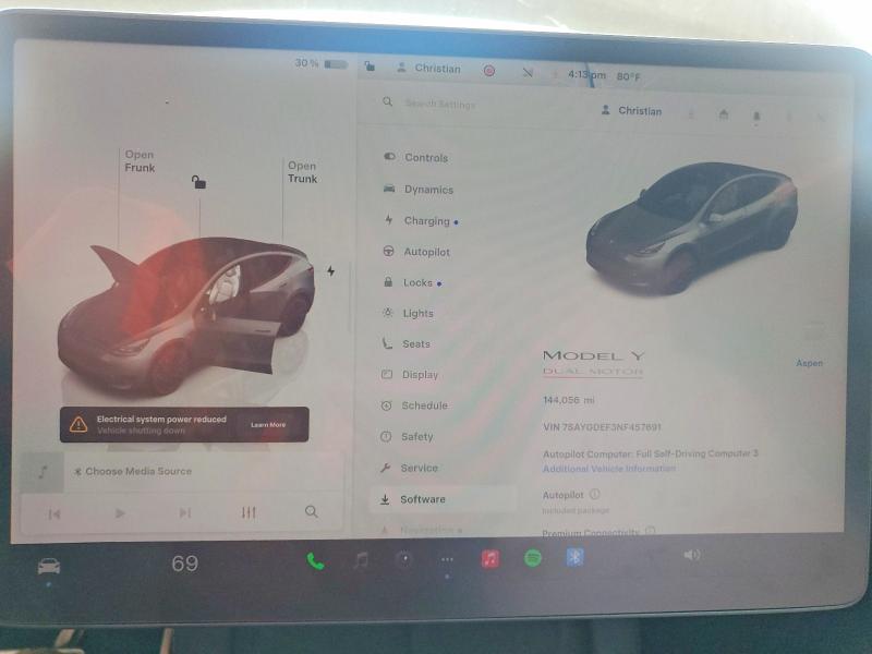77019735 :رقم المزاد ، 7SAYGDEF3NF457691 vin ، 2022 Tesla Model Y مزاد بيع