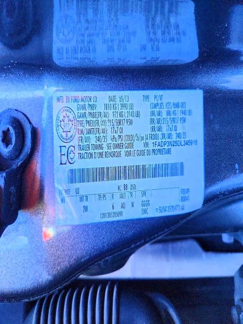 76328195 :رقم المزاد ، 1FADP3N25DL345916 vin ، 2013 Ford Focus مزاد بيع