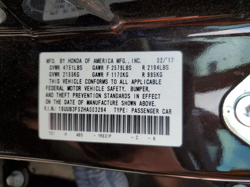 77802705 :رقم المزاد ، 19UUB3F52HA003294 vin ، 2017 Acura Tlx مزاد بيع
