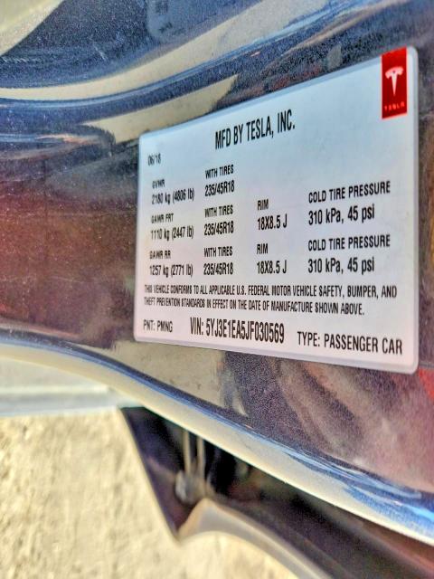 Aukcja sprzedaży 2018 Tesla Model 3, vin: 5YJ3E1EA5JF030569, numer aukcji: 76803105