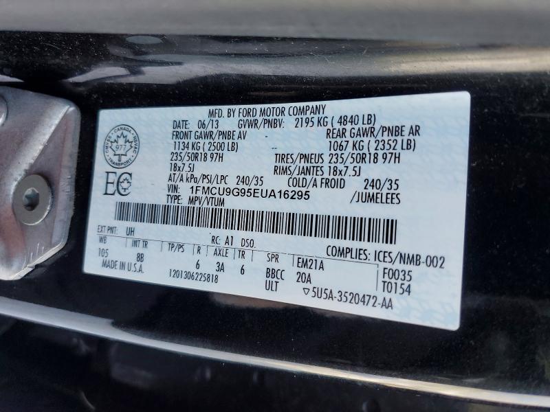 Aukcja sprzedaży 2014 Ford Escape, vin: 1FMCU9G95EUA16295, numer aukcji: 75004505