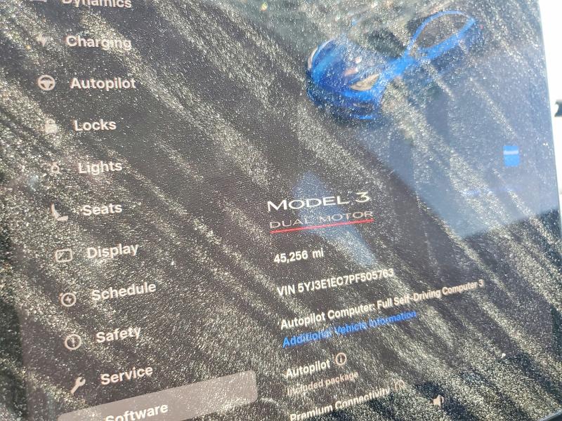 75509285 :رقم المزاد ، 5YJ3E1EC7PF505763 vin ، 2023 Tesla Model 3 مزاد بيع