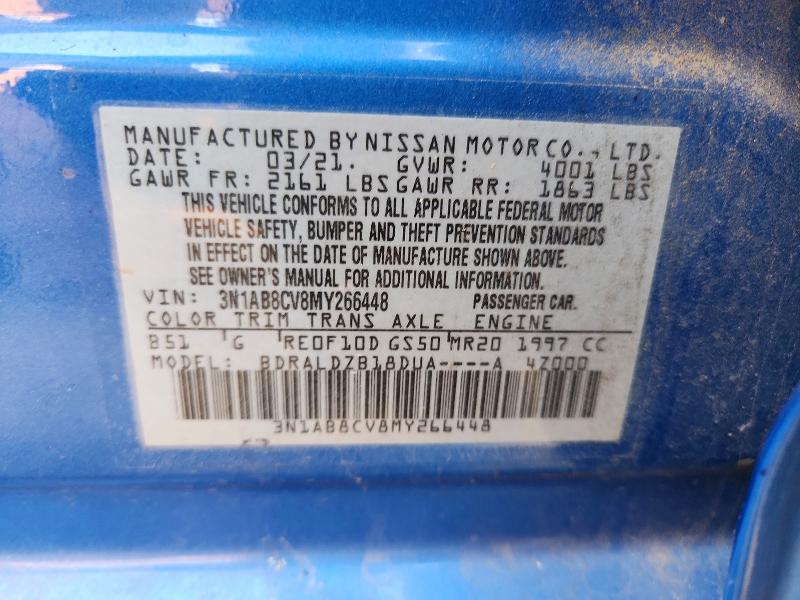 Продажа на аукционе авто 2021 Nissan Sentra, vin: 3N1AB8CV8MY266448, номер лота: 76909095