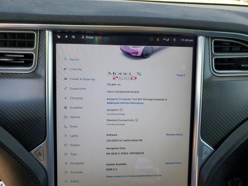 Aukcja sprzedaży 2017 Tesla Model X, vin: 5YJXCBE4XHF051905, numer aukcji: 76877845
