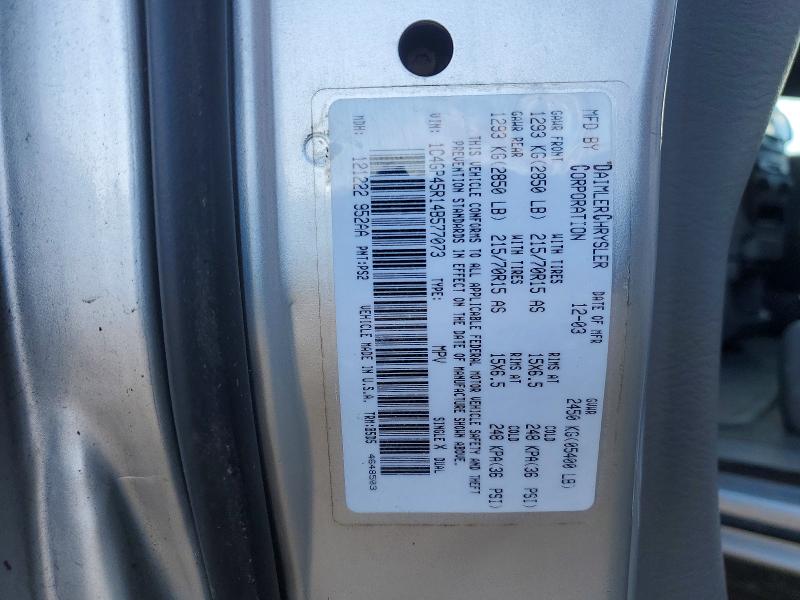 Aukcja sprzedaży 2004 Chrysler Town & Country, vin: 1C4GP45R14B577073, numer aukcji: 78617445