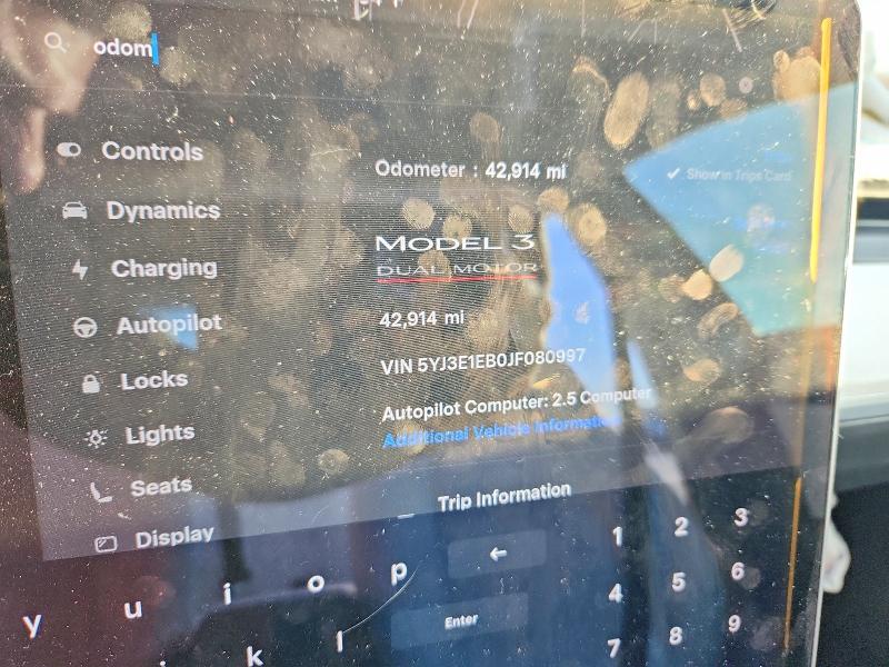 Aukcja sprzedaży 2018 Tesla Model 3, vin: 5YJ3E1EB0JF080997, numer aukcji: 76573695