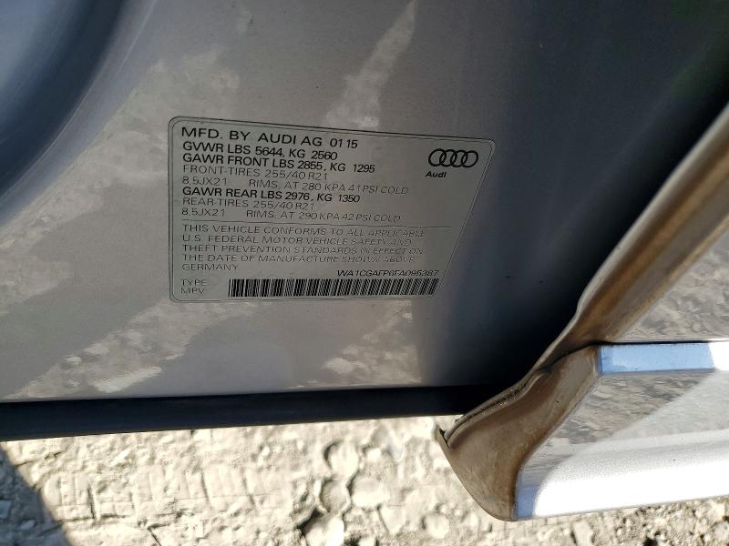 Продаж на аукціоні авто 2015 Audi Sq5, vin: WA1CGAFP6FA095387, номер лоту: 76975445