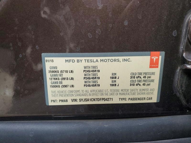 Aukcja sprzedaży 2013 Tesla Model S, vin: 5YJSA1CN7DFP04271, numer aukcji: 77382905