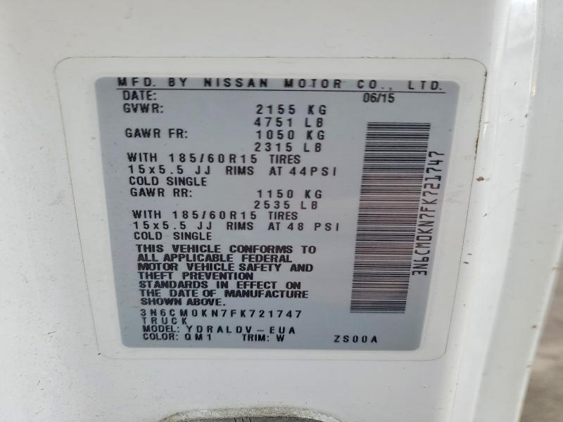 Продажа на аукционе авто 2015 Nissan Nv200 2.5s, vin: 3N6CM0KN7FK721747, номер лота: 78313085