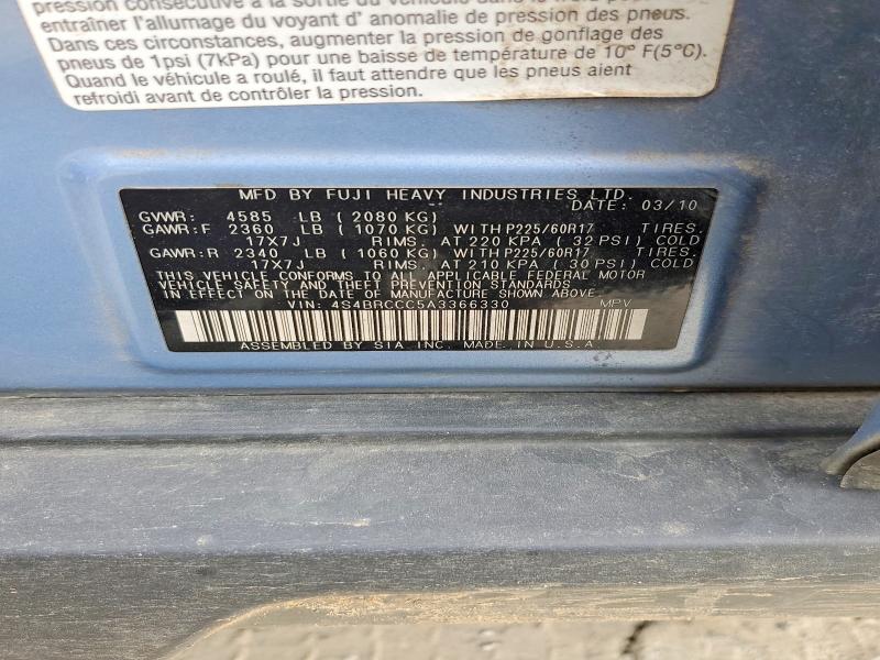 Продажа на аукционе авто 2010 Subaru Outback, vin: 4S4BRCCC5A3366330, номер лота: 76891075