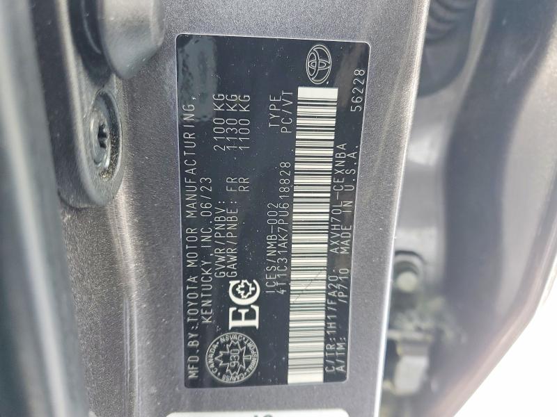 Продажа на аукционе авто 2023 Toyota Camry, vin: 4T1C31AK7PU618828, номер лота: 74879575