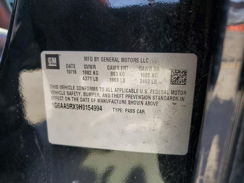 Продажа на аукционе авто 2017 Cadillac Ats, vin: 1G6AA5RX9H0154994, номер лота: 78645345