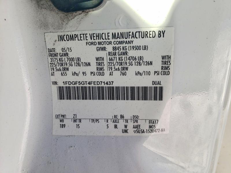2015 Ford F550 Super მანქანა იყიდება აუქციონზე, vin: 1FDGF5GT4FED71437, აუქციონის ნომერი: 75647245