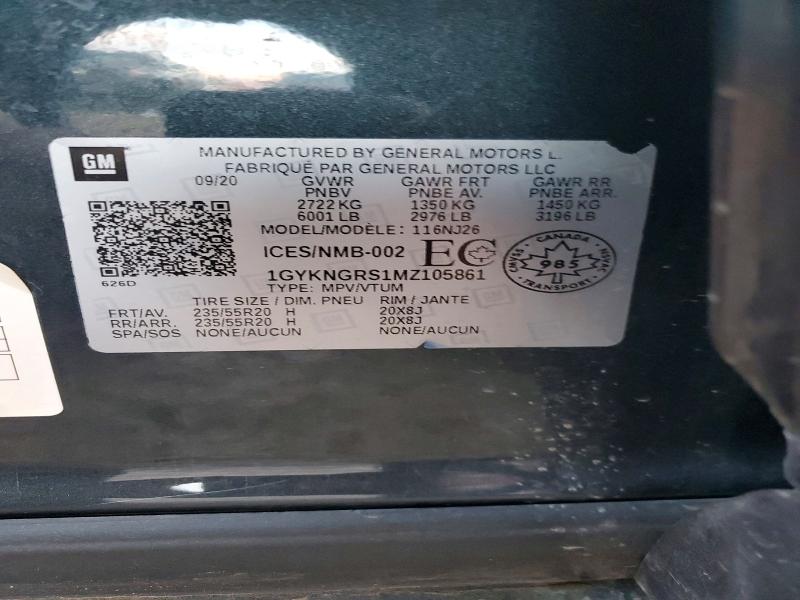 Продажа на аукционе авто 2021 Cadillac Xt5, vin: 1GYKNGRS1MZ105861, номер лота: 73943575