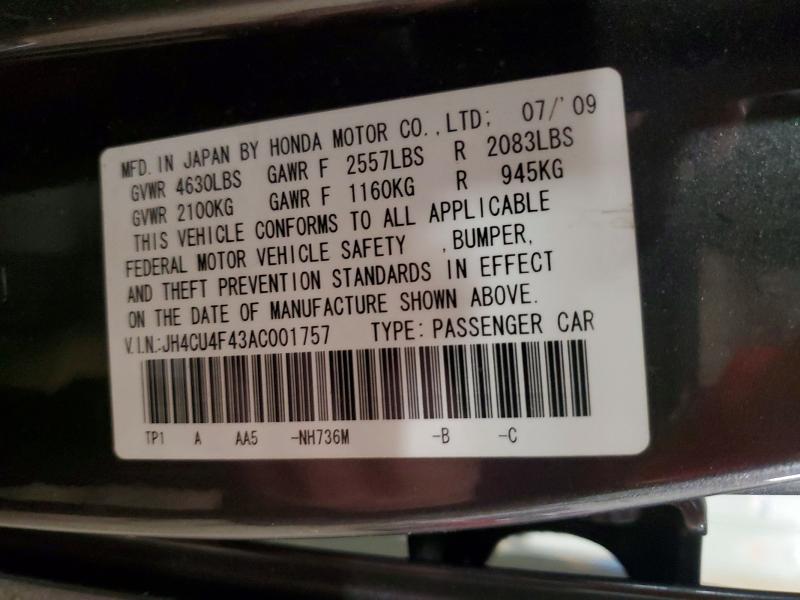 Продаж на аукціоні авто 2010 Acura Tsx, vin: JH4CU4F43AC001757, номер лоту: 76190475