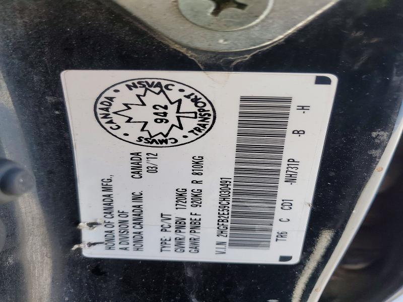 Aukcja sprzedaży 2012 Honda Civic, vin: 2HGFB2E59CH030491, numer aukcji: 77210705