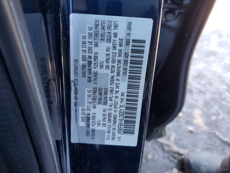 78075585 :رقم المزاد ، JM3KFBAY4L0820178 vin ، 2020 Mazda Cx-5 مزاد بيع