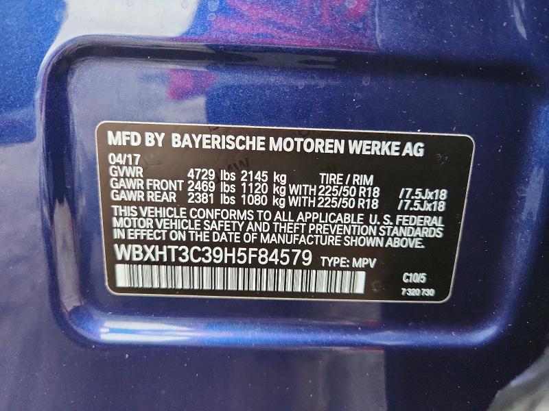 Продаж на аукціоні авто 2017 Bmw X1, vin: WBXHT3C39H5F84579, номер лоту: 77282305