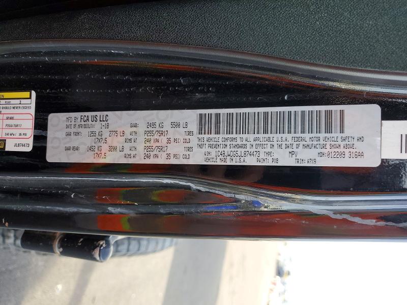 Продажа на аукционе авто 2018 Jeep Wrangler Unlimited, vin: 1C4BJWDG5JL874473, номер лота: 75038545