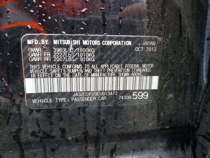 Продаж на аукціоні авто 2014 Mitsubishi Lancer, vin: JA32U2FU3EU013472, номер лоту: 77702145