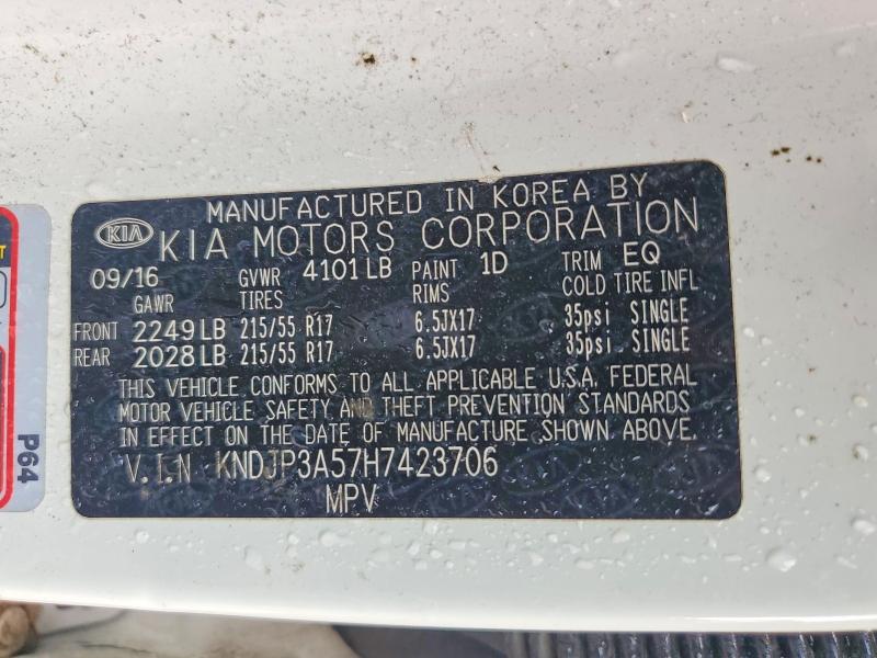 Aukcja sprzedaży 2017 Kia Soul, vin: KNDJP3A57H7423706, numer aukcji: 78240835