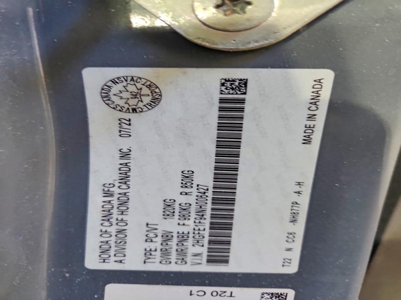 Продажа на аукционе авто 2022 Honda Civic, vin: 2HGFE1F94NH006427, номер лота: 77758095