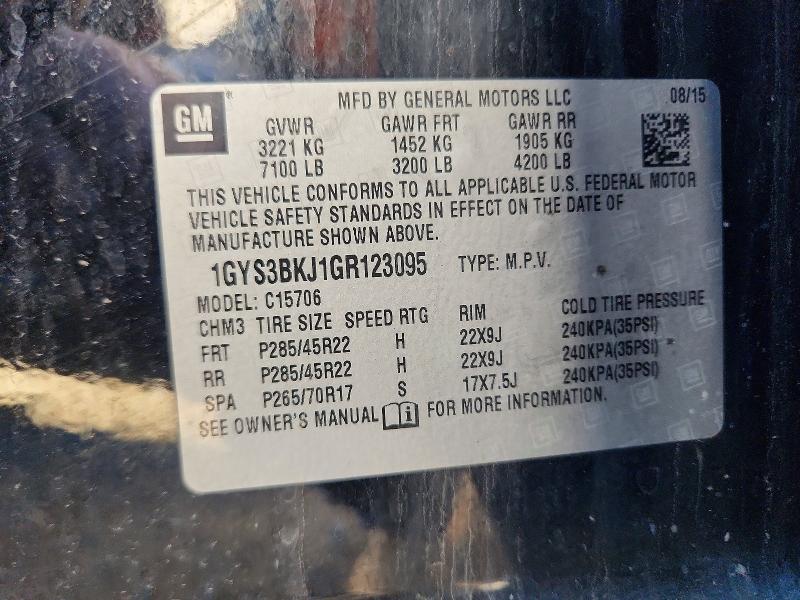 Aukcja sprzedaży 2016 Cadillac Escalade, vin: 1GYS3BKJ1GR123095, numer aukcji: 78701575