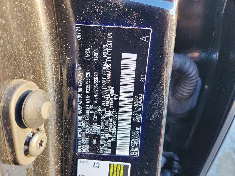 76638395 :رقم المزاد ، 2T2JZMDA5MC302976 vin ، 2021 Lexus Rx مزاد بيع