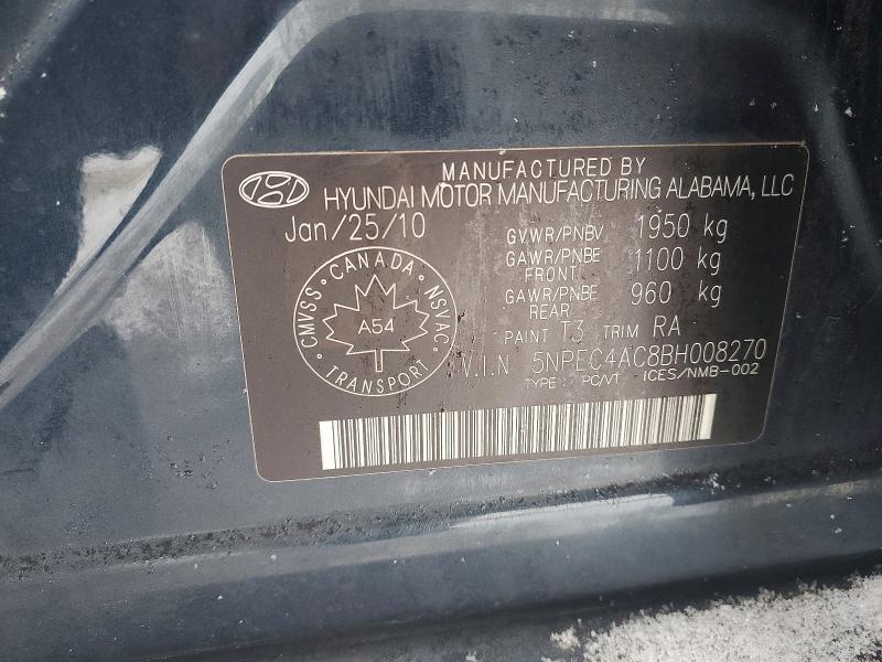 Продажа на аукционе авто 2011 Hyundai Sonata, vin: 5NPEC4AC8BH008270, номер лота: 76224445