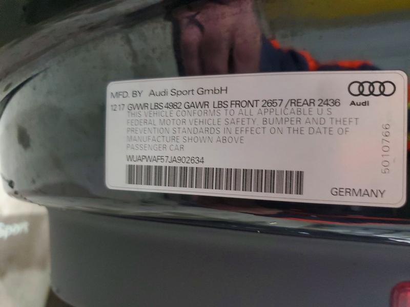 Aukcja sprzedaży 2018 Audi Rs5, vin: WUAPWAF57JA902634, numer aukcji: 78114635