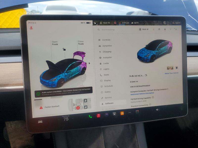 Aukcja sprzedaży 2023 Tesla Model 3, vin: 5YJ3E1EA4PF648541, numer aukcji: 78319165