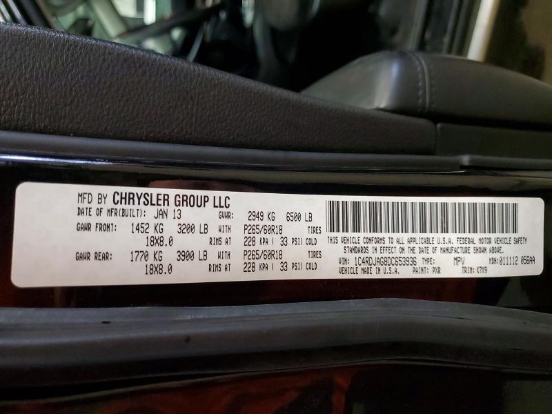 Aukcja sprzedaży 2013 Dodge Durango Sx, vin: 1C4RDJAG8DC653936, numer aukcji: 78283385