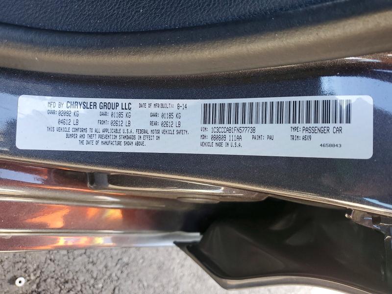 Aukcja sprzedaży 2015 Chrysler 200, vin: 1C3CCCAB1FN577738, numer aukcji: 79303555
