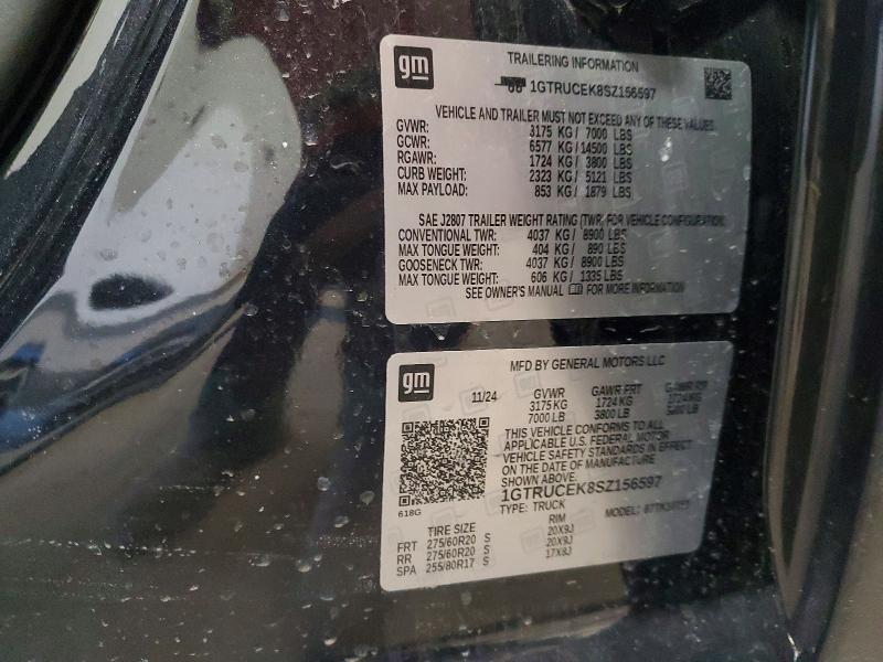 Продаж на аукціоні авто 2025 Gmc Sierra, vin: 1GTRUCEK8SZ156597, номер лоту: 76182765