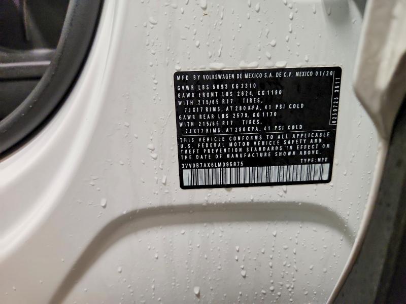 75905975 :رقم المزاد ، 3VV0B7AX6LM095875 vin ، 2020 Volkswagen Tiguan مزاد بيع