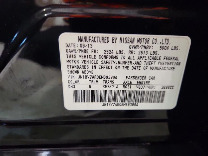 Aukcja sprzedaży 2014 Infiniti Q50 Base, vin: JN1BV7AR0EM693994, numer aukcji: 76603795
