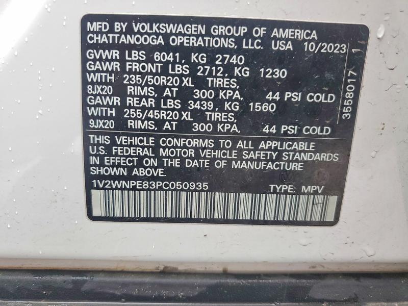 Продаж на аукціоні авто 2023 Volkswagen Id.4, vin: 1V2WNPE83PC050935, номер лоту: 77944505